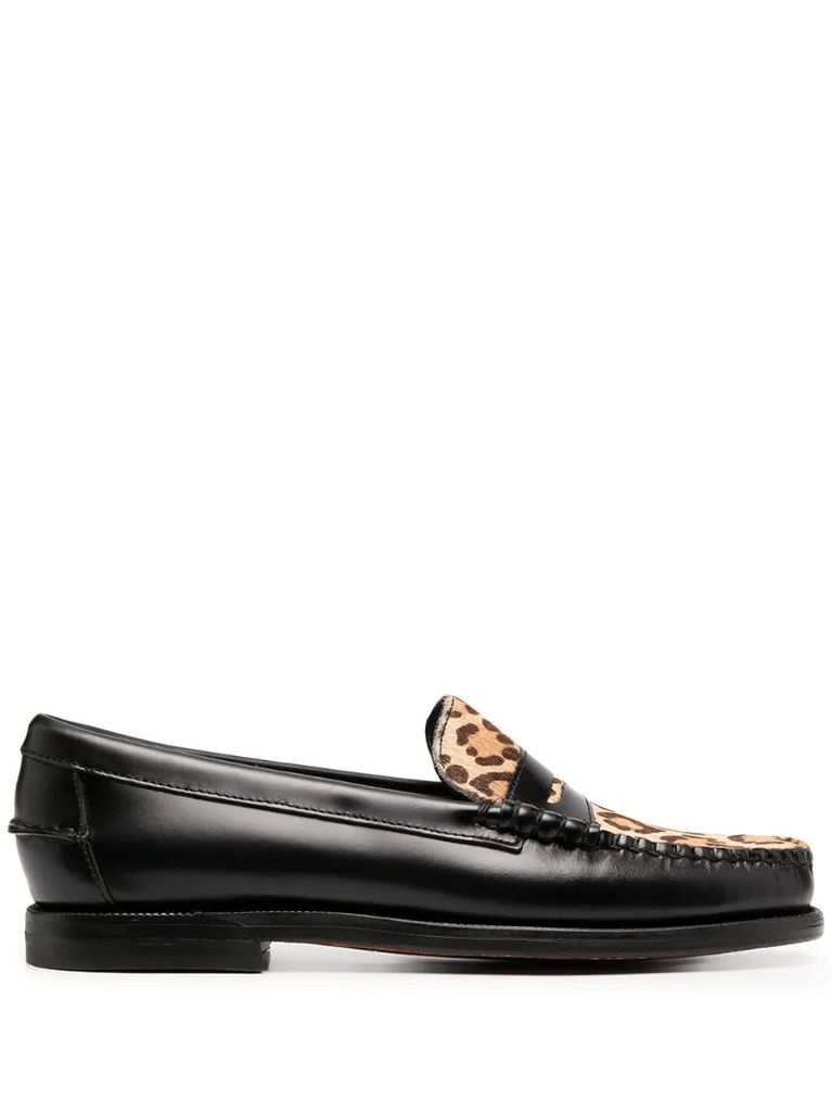 leopard-print loafers