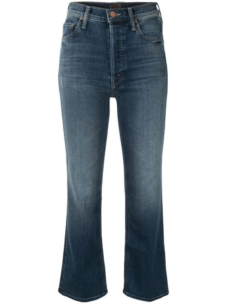 The Tripped flared cropped jeans