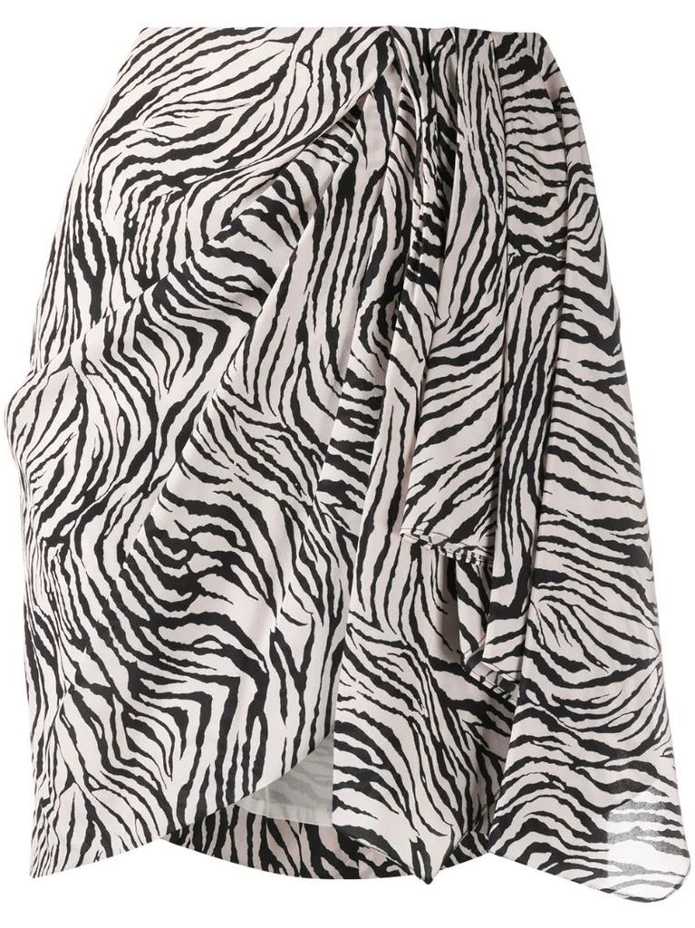 abstract print skirt