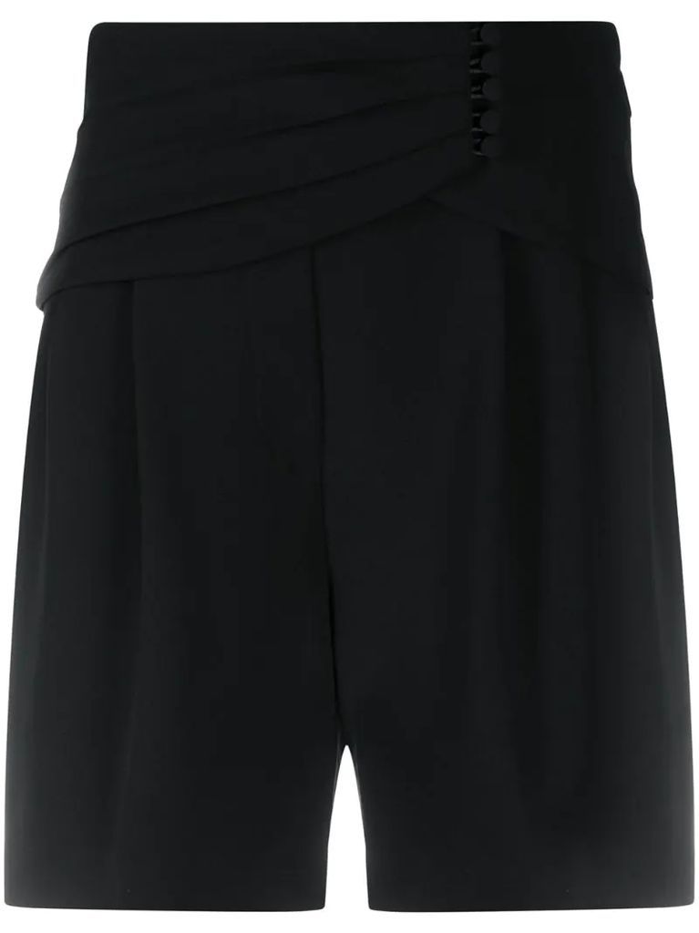 pleat detail tailored shorts