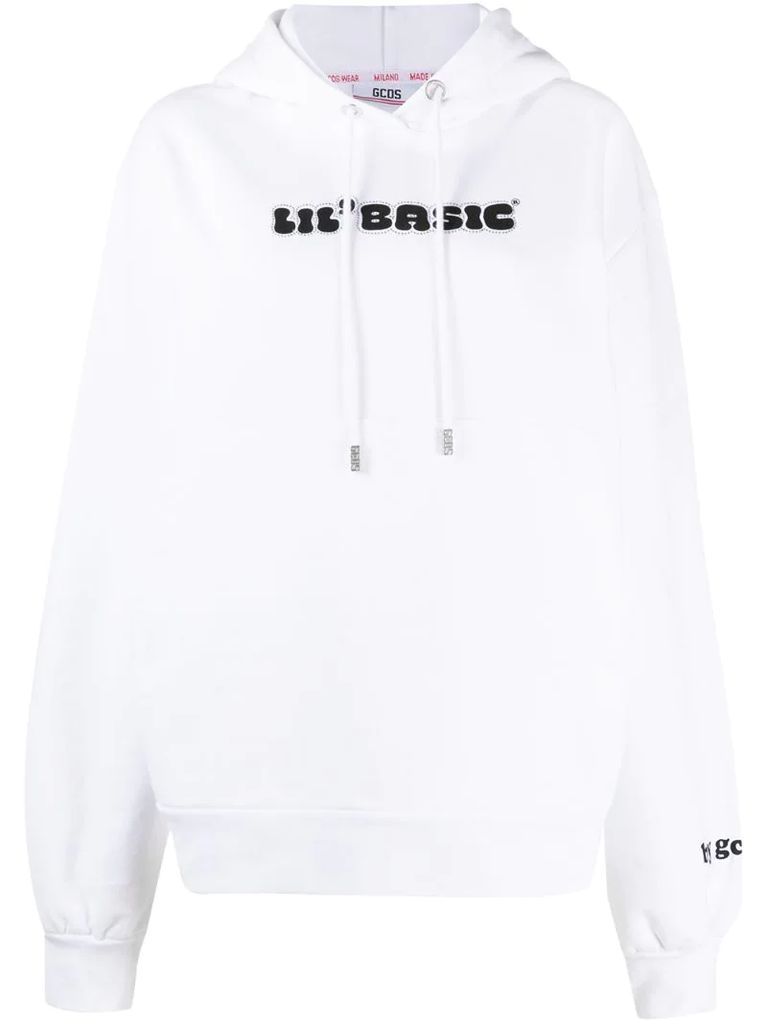 slogan drawstring hoodie