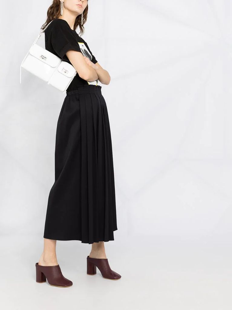 pleated wide-leg trousers