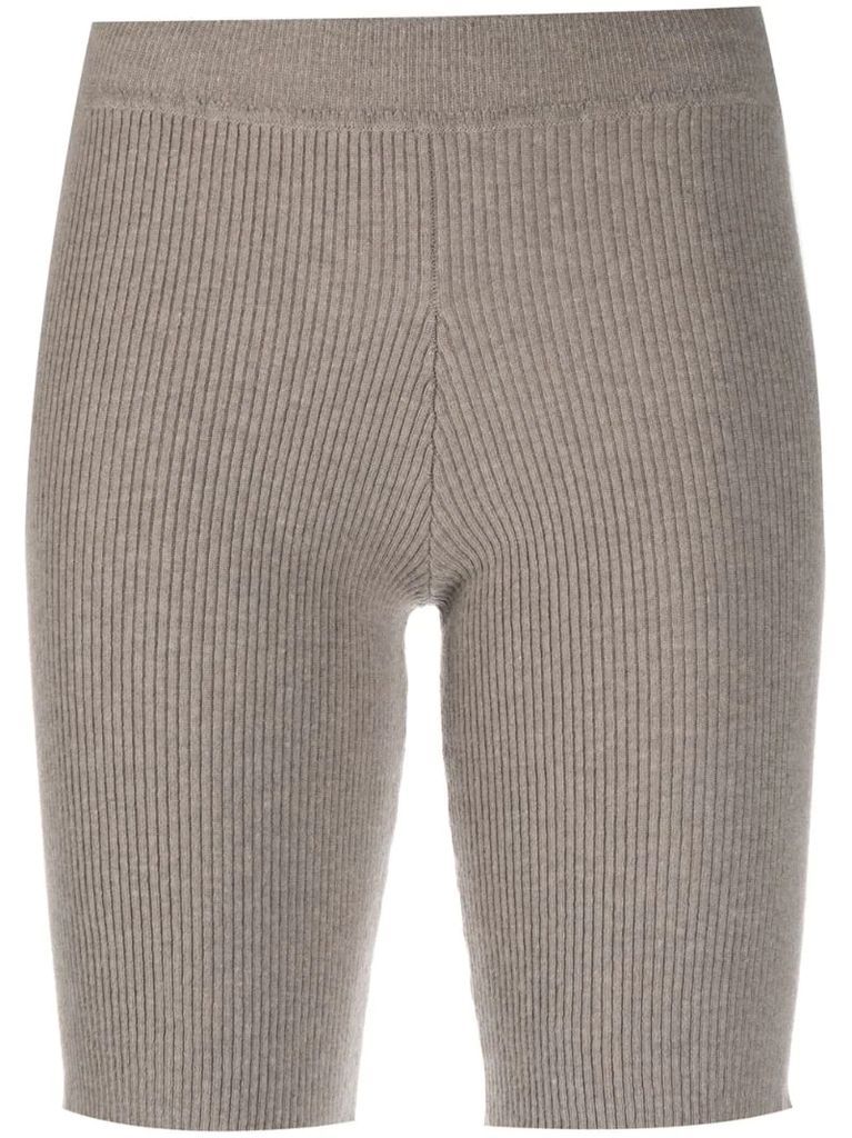 knitted wool biker shorts