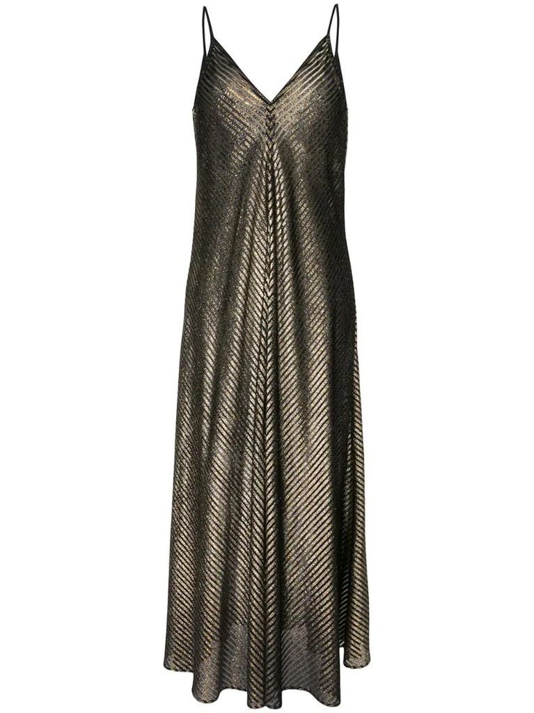 My Dress glitter-stripe maxi dress