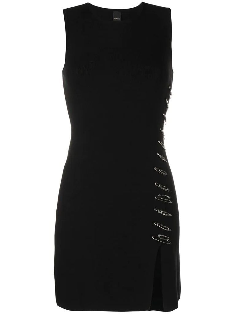 safety pin cocktail dress