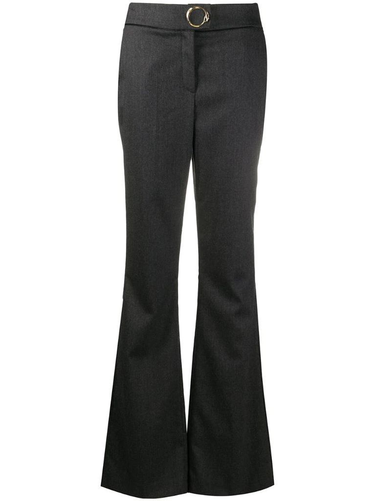 metal-embellished flared trousers