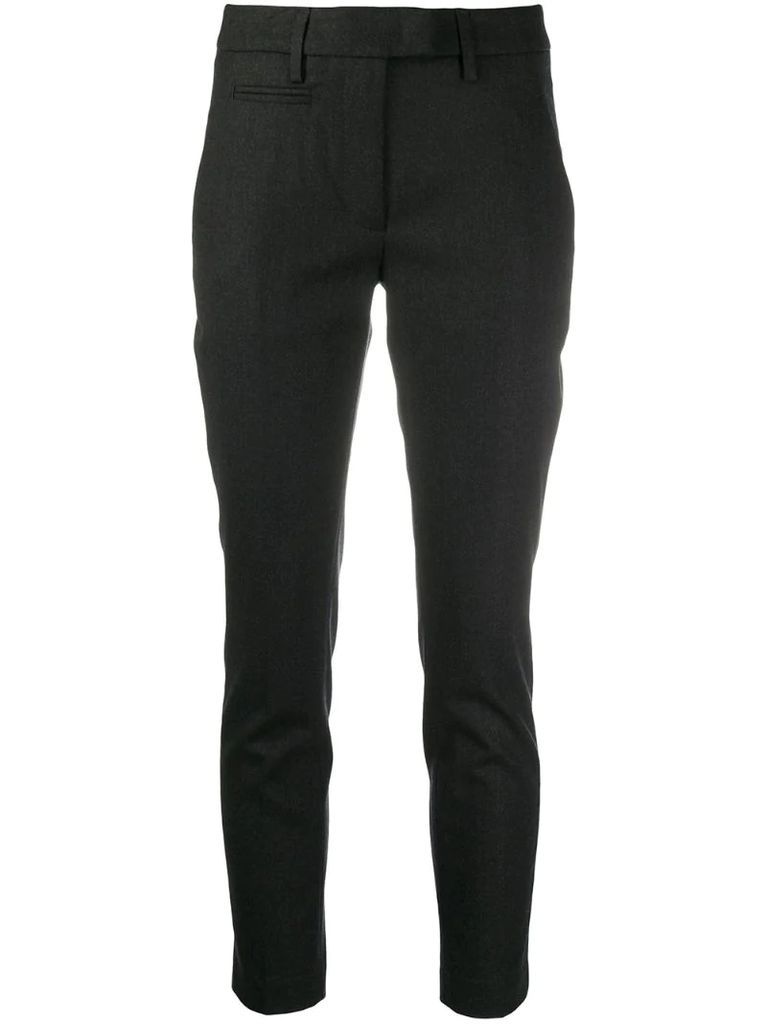 slim-fit tailored trousers