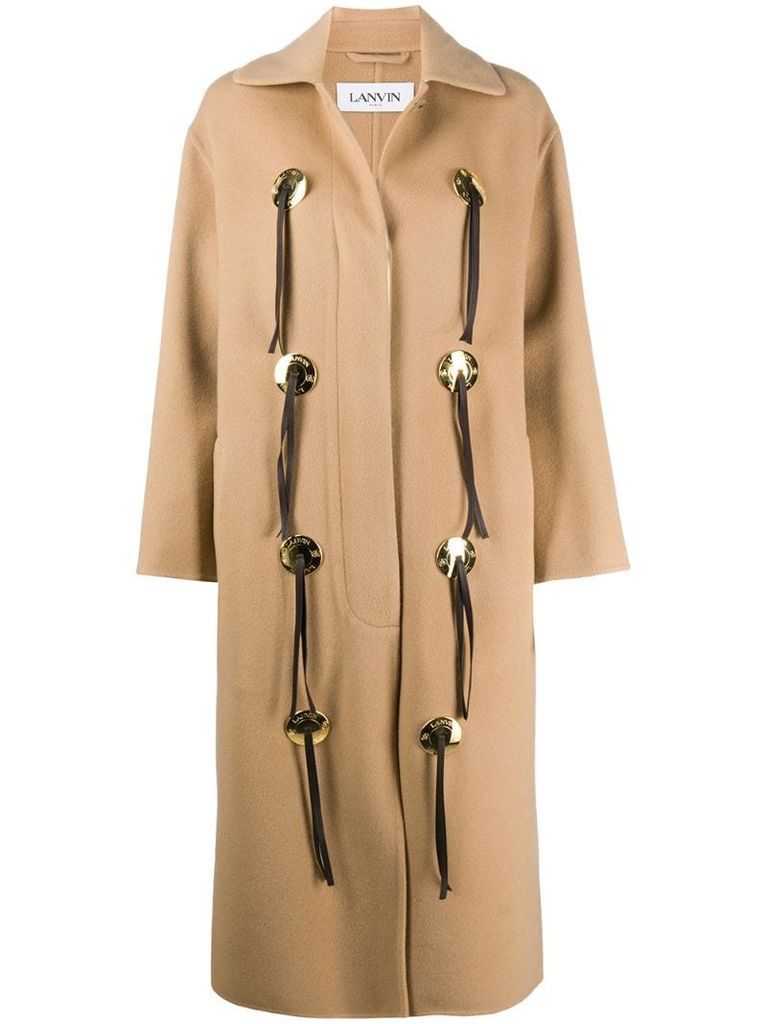 mid-length button-detail coat