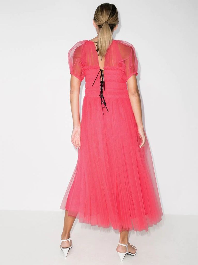 x Browns 50 Billy puff-sleeve tulle dress