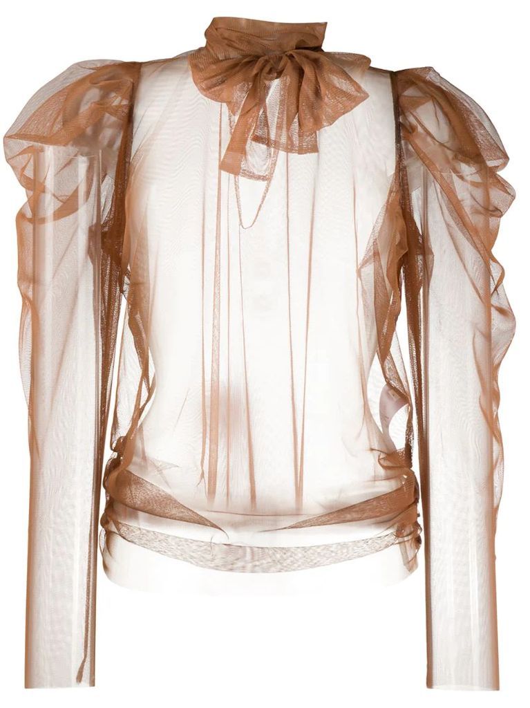 Dramatic Transperency tulle blouse
