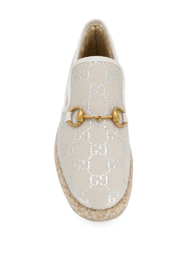 metallic monogram espadrilles