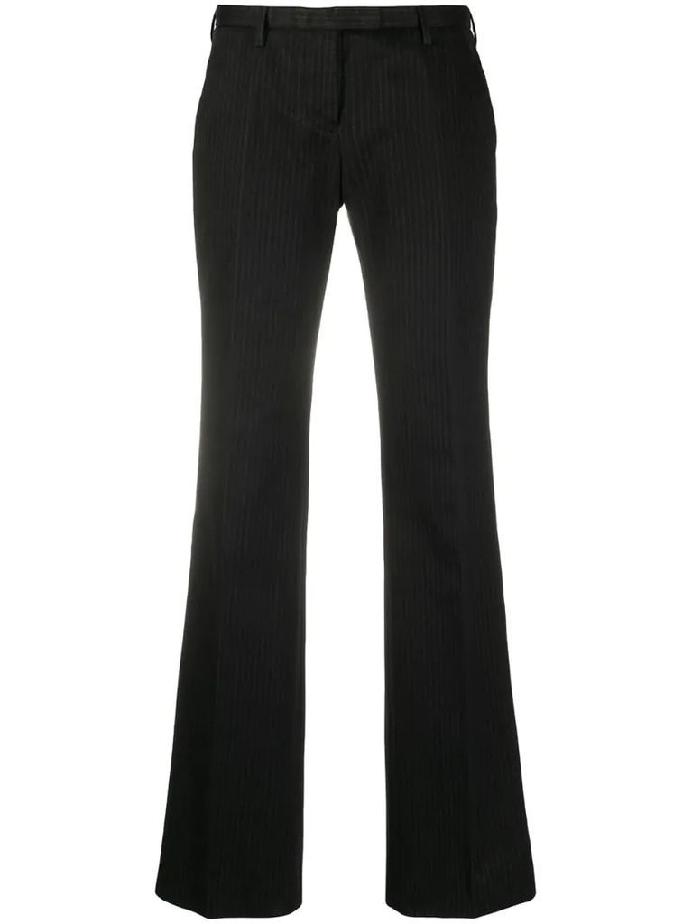 2000s pinstripe bootcut trousers