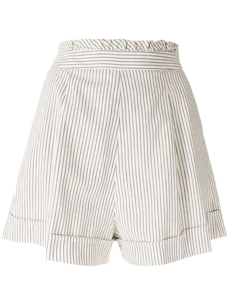 pleat detail wide shorts