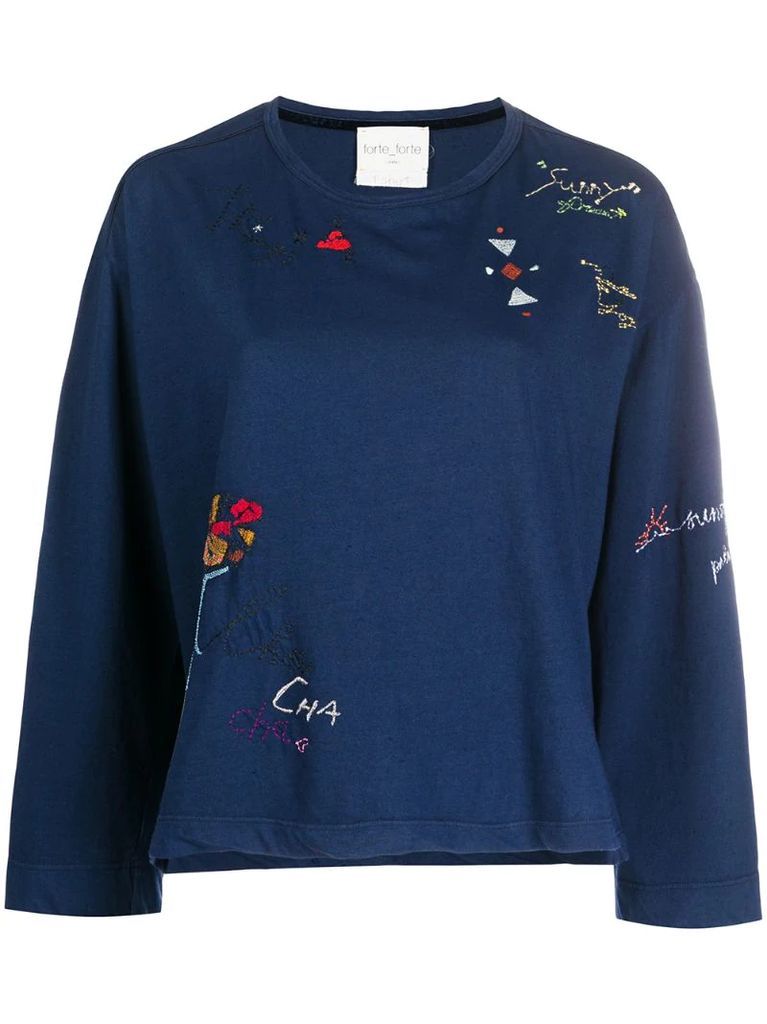 embroidered detail jumper