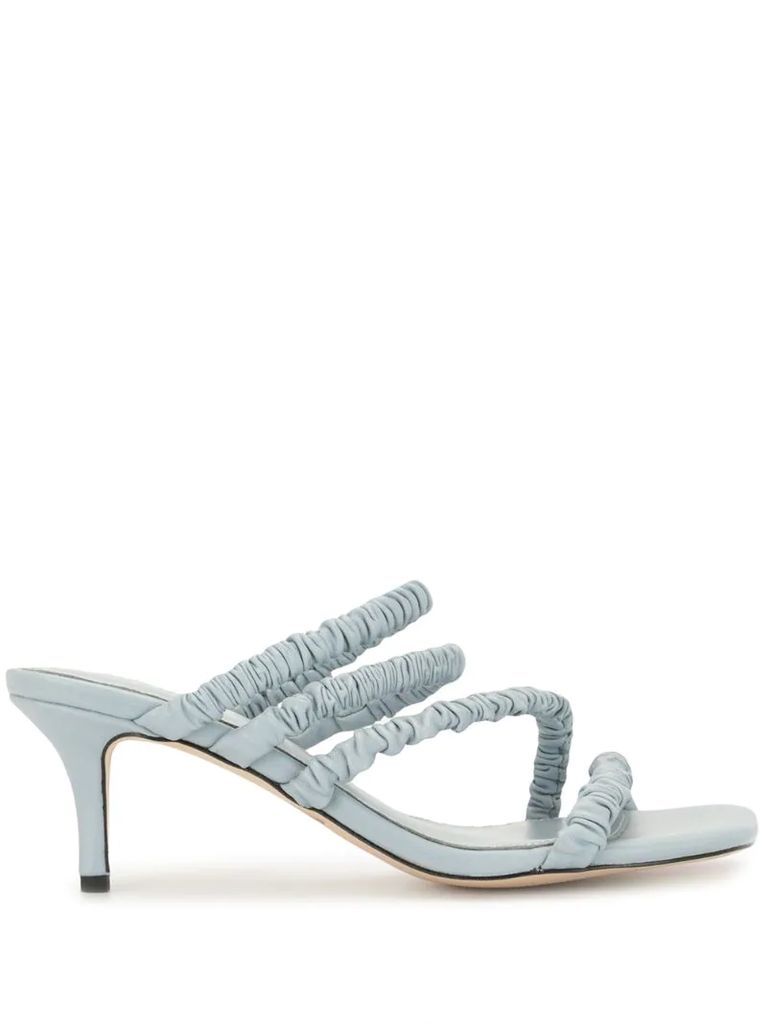 ruched strap sandals