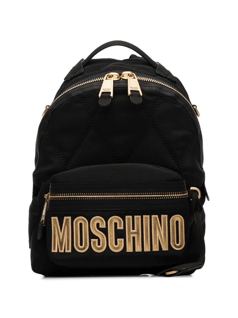 logo-appliqued backpack