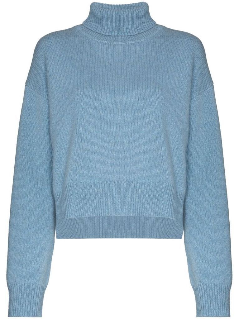 turtleneck fine-knit jumper