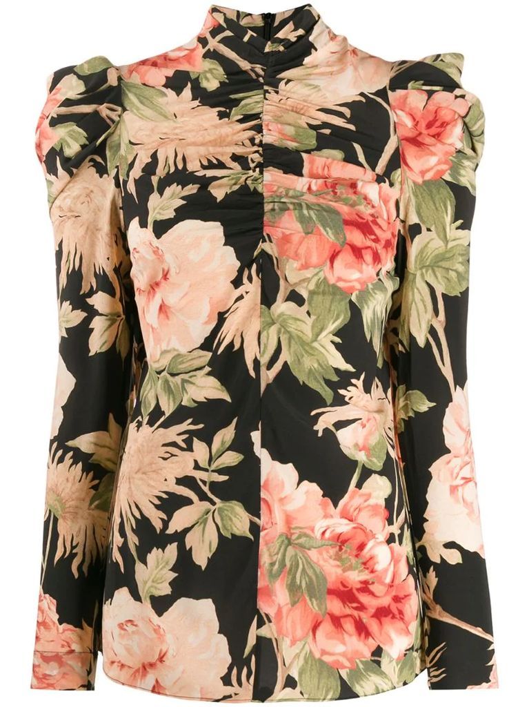 floral print blouse