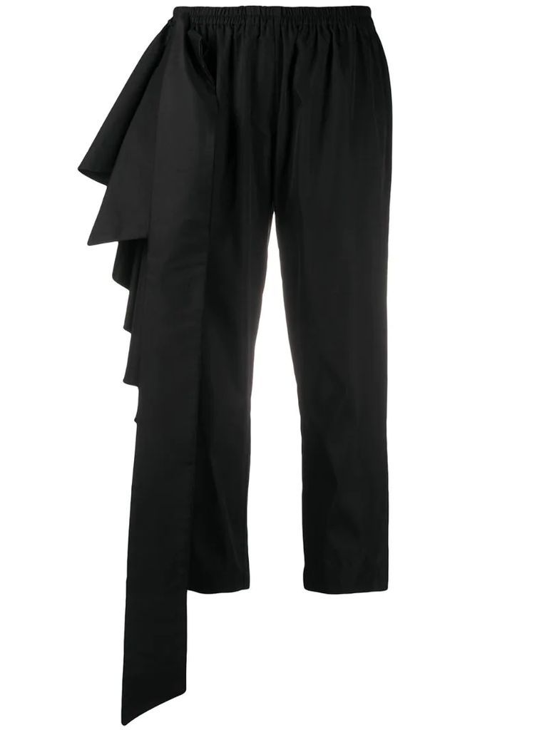 ruffle cropped trousers