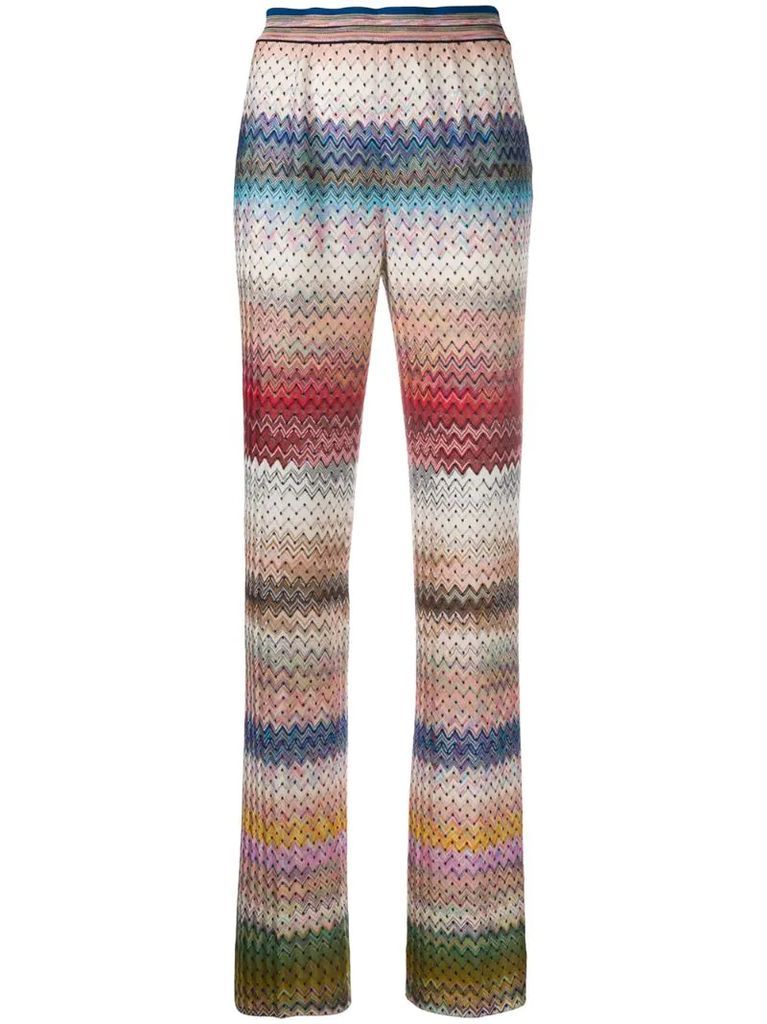 patterned zigzag trousers