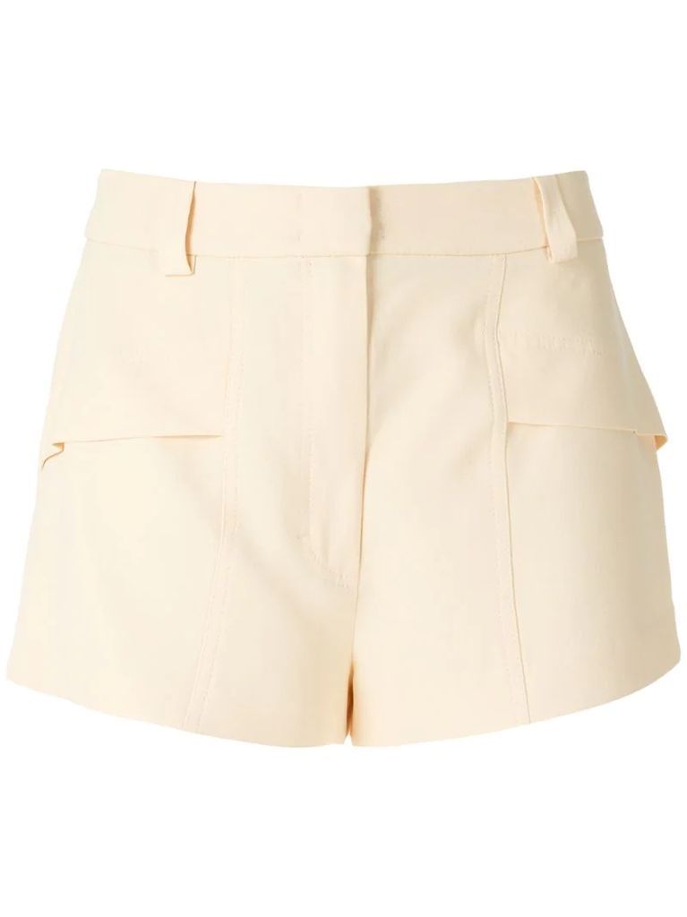 panelled straight shorts