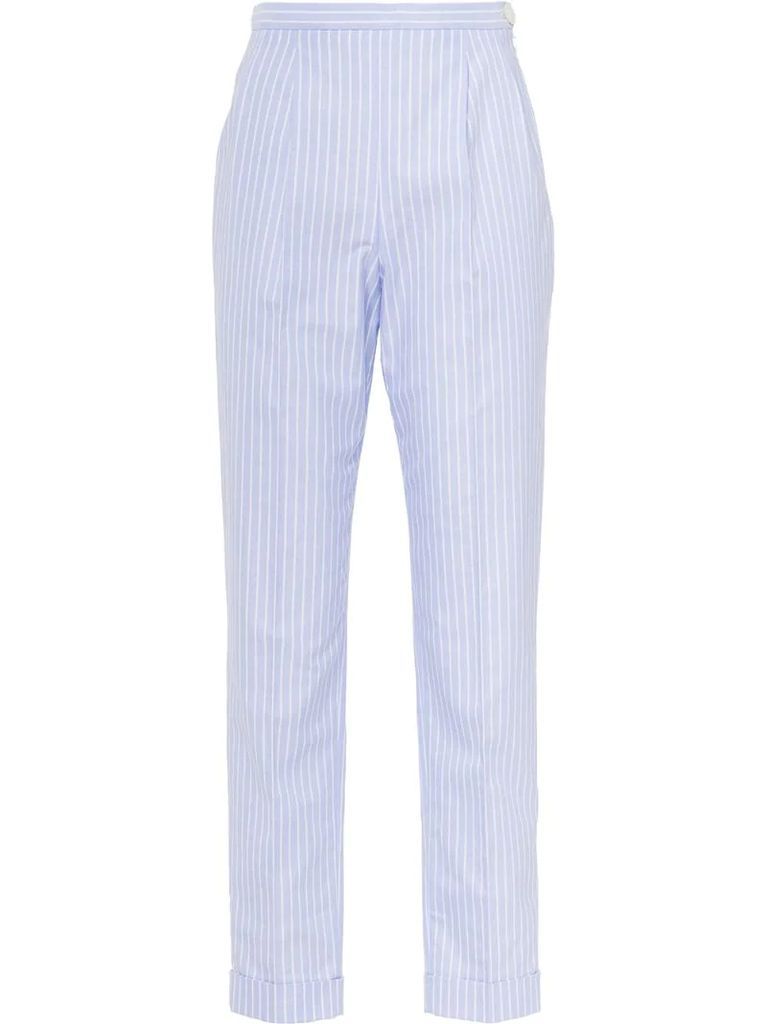 striped Oxford trousers