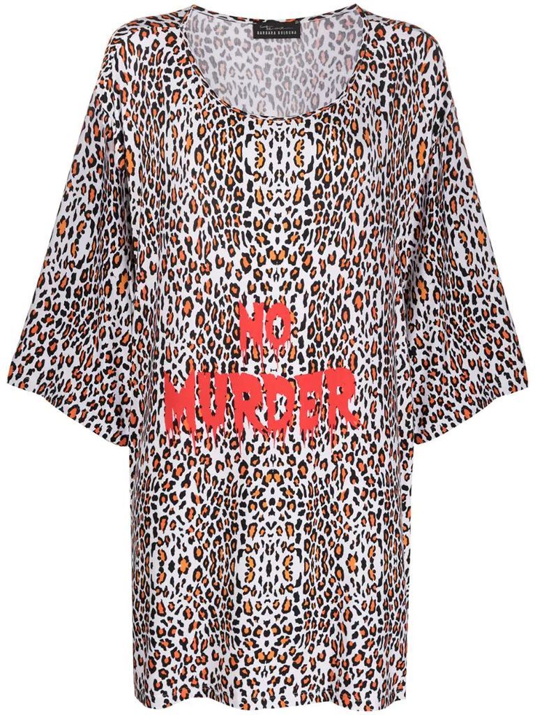 No Murder leopard-print dress