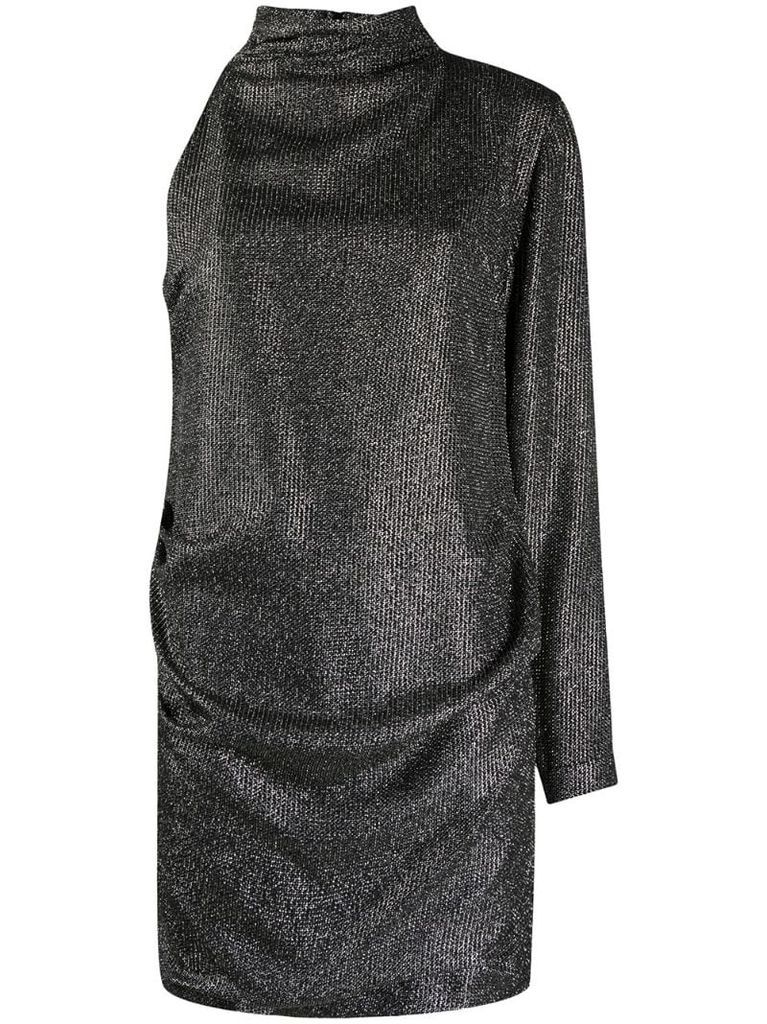 one-sleeved mini dress