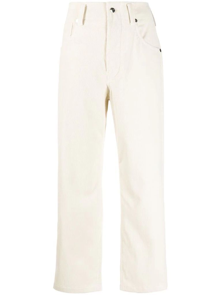 Pollock cropped straight-leg trousers