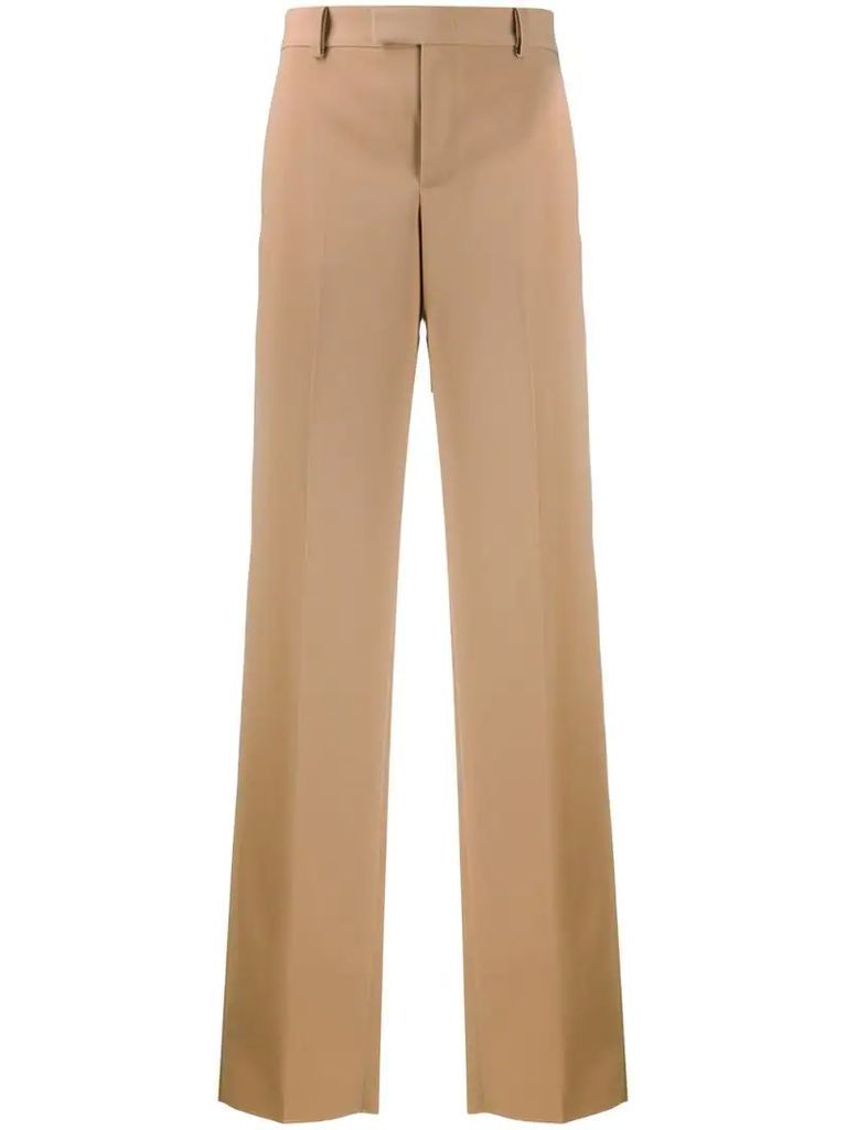 wide-leg tailored trousers