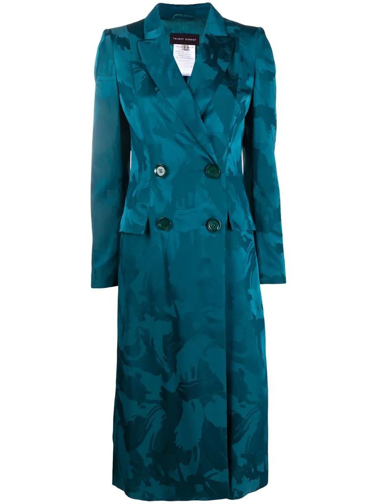 Buckingham brushstroke-jacquard coat