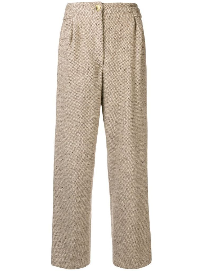 high rise straight trousers