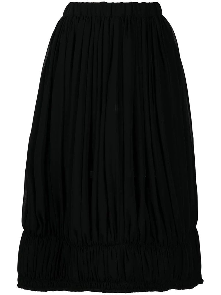 elasticated high-waisted skirt