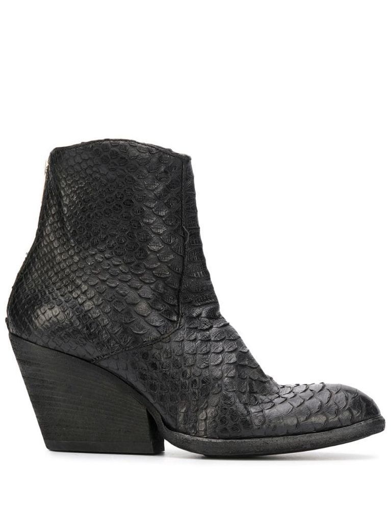 Thelma embossed ankle boots