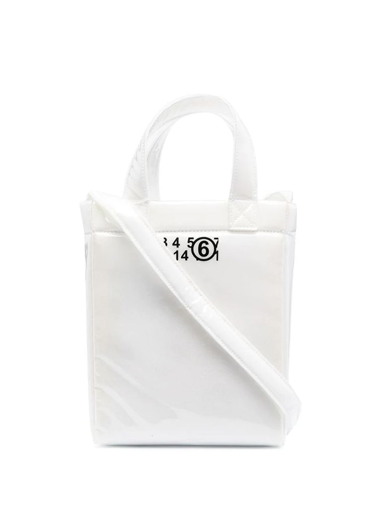 logo print tote bag