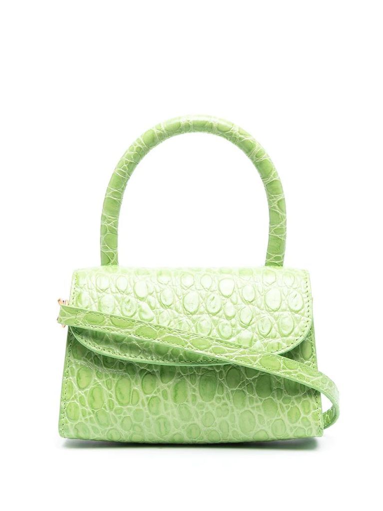 crocodile-embossed mini bag