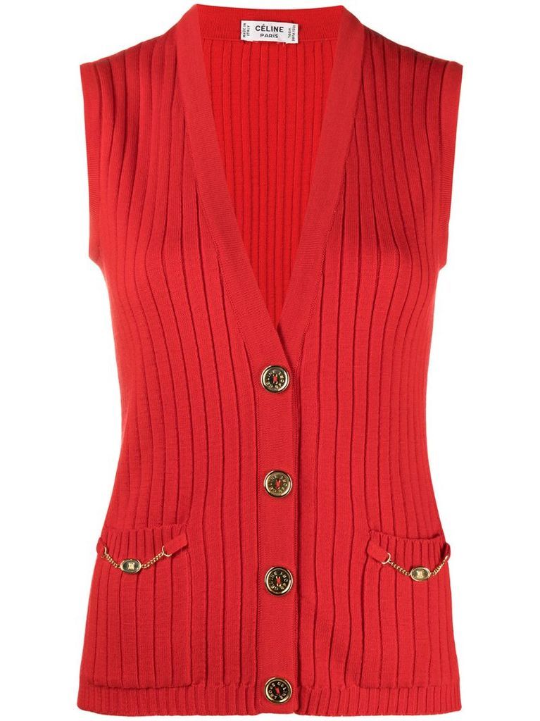 pre-owned fine knitted vest