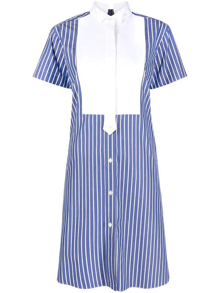 striped cotton shirt dress