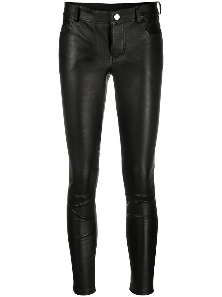 nappa-leather skinny trousers
