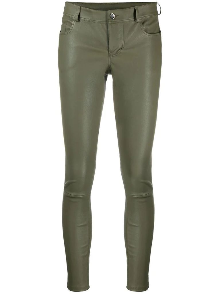 nappa-leather skinny trousers