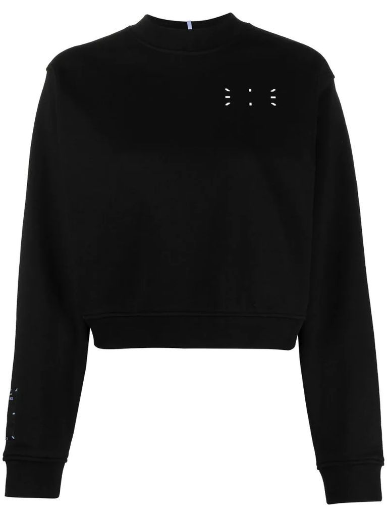 chest logo print sweatshirt