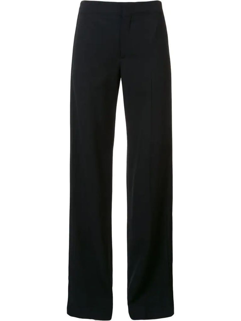 tailored straight trousers