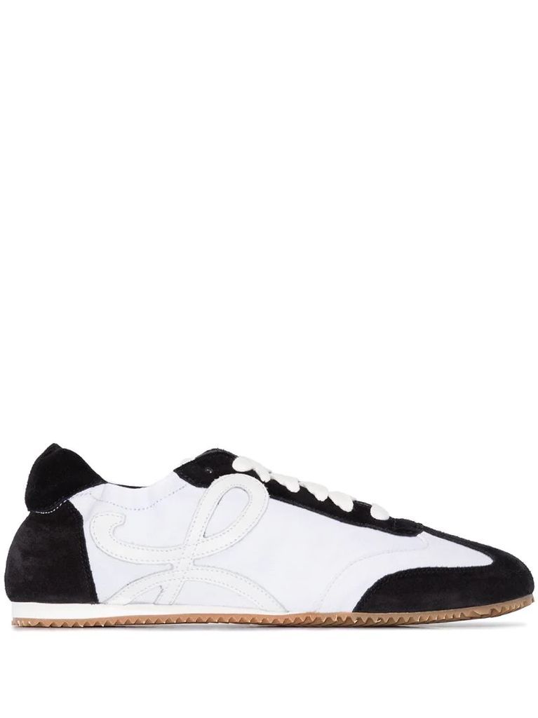Monogram two-tone leather sneakers