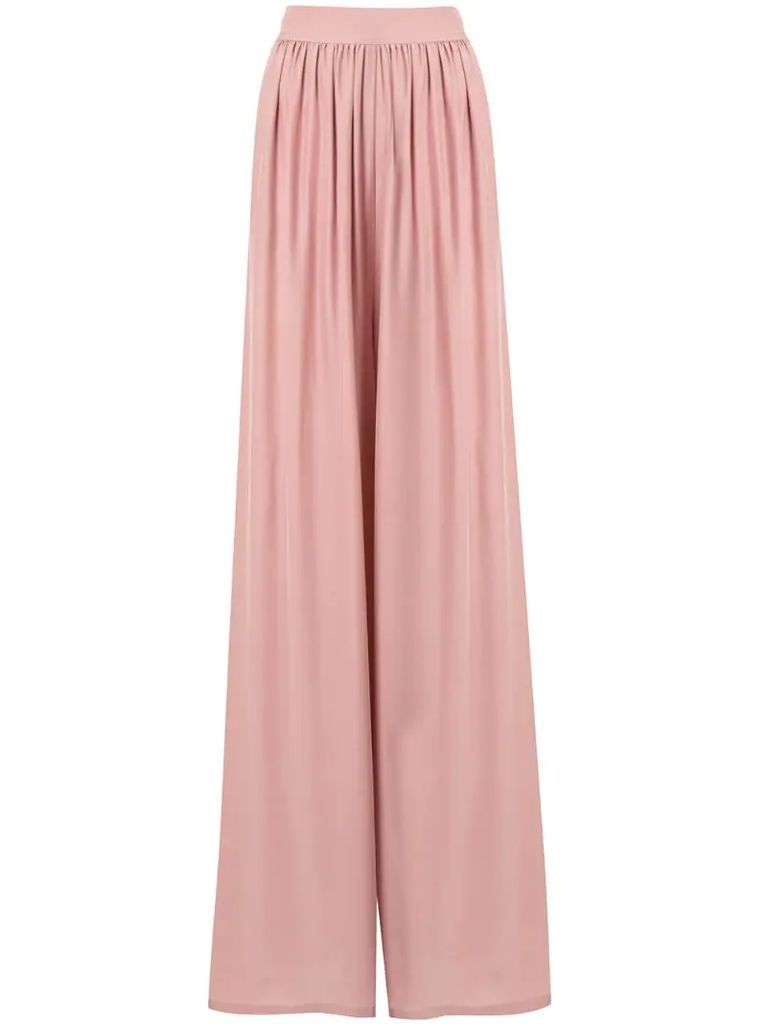 pleated palazzo trousers