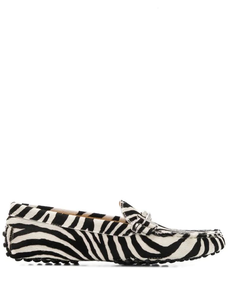 City Gommino zebra-print loafers