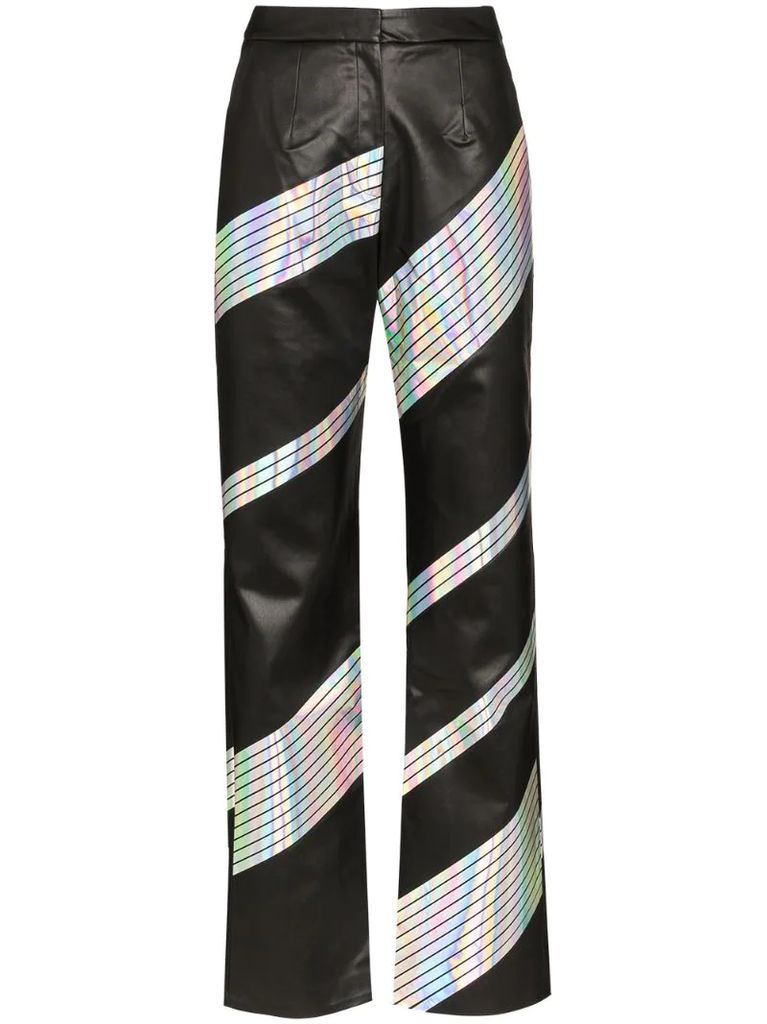 holographic stripe trousers