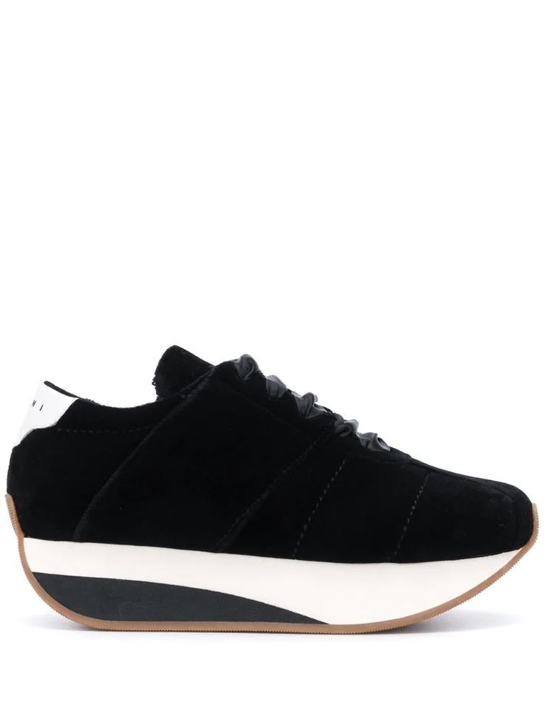 platform lace-up sneakers