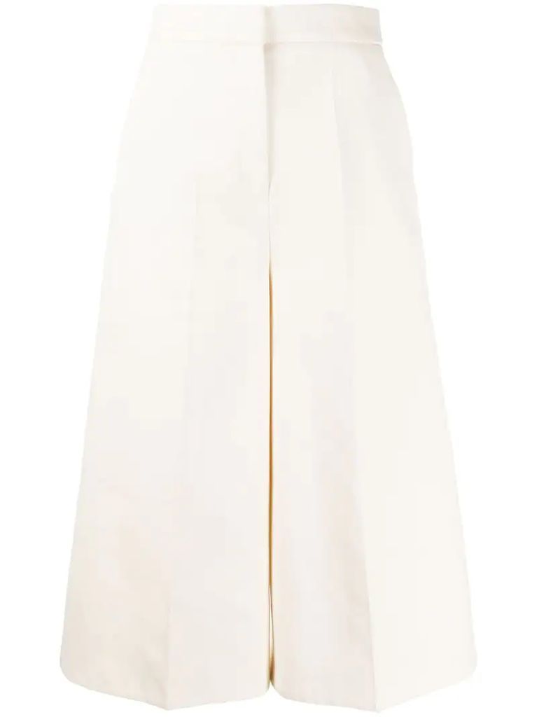 tailored cropped culottes