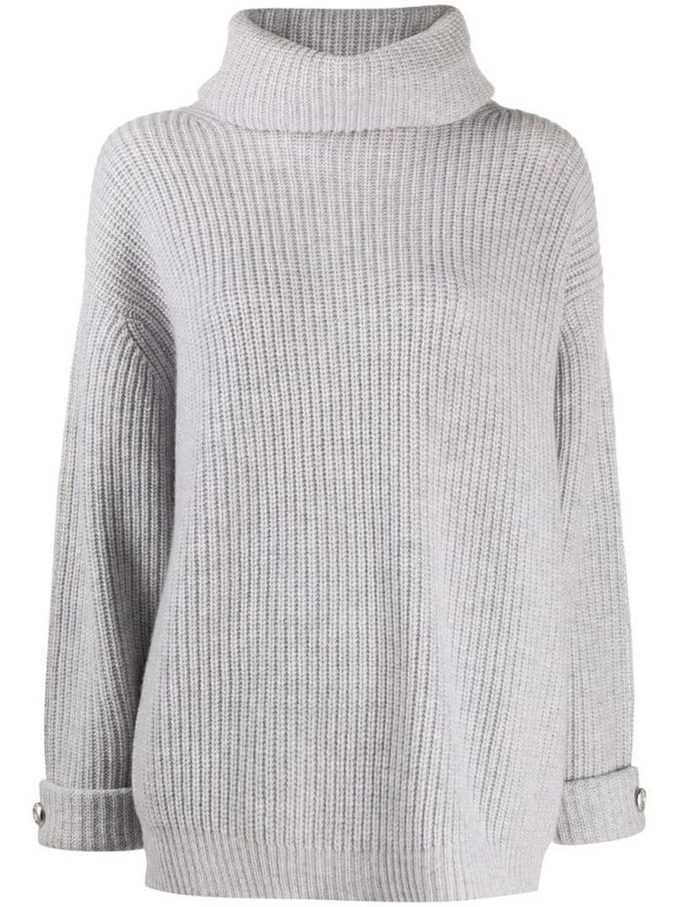 ribbed roll-neck sweater