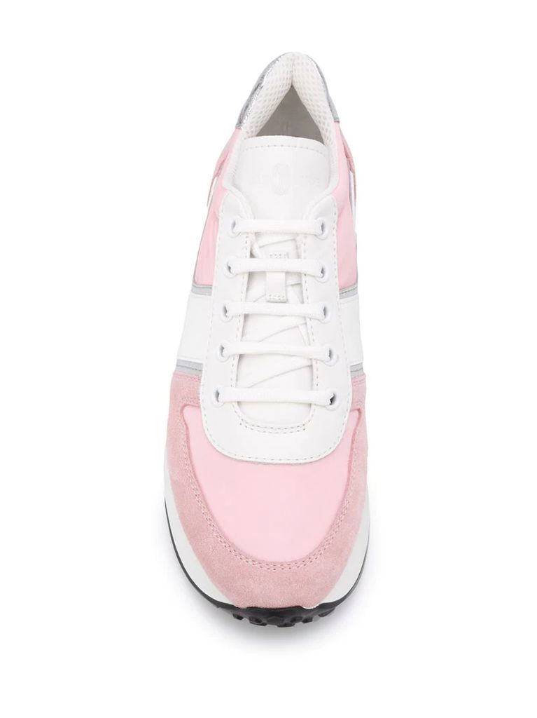panelled low top sneakers